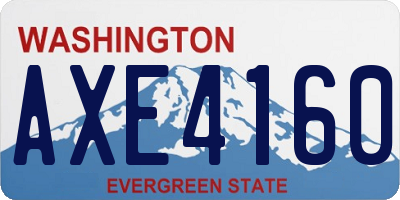 WA license plate AXE4160