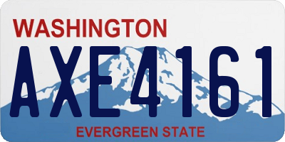 WA license plate AXE4161