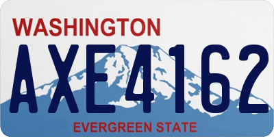 WA license plate AXE4162