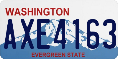 WA license plate AXE4163