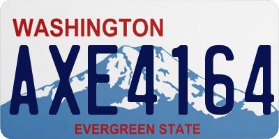WA license plate AXE4164