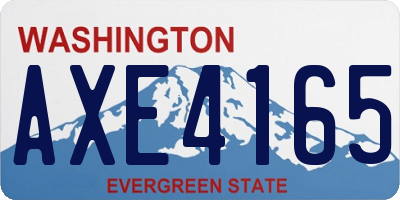 WA license plate AXE4165