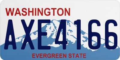 WA license plate AXE4166