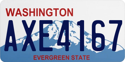 WA license plate AXE4167