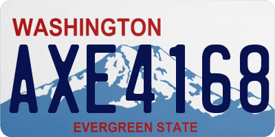 WA license plate AXE4168