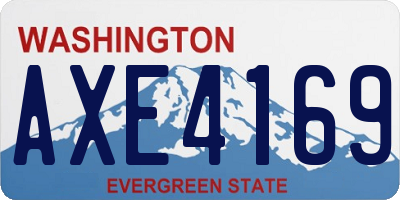 WA license plate AXE4169