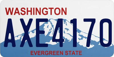 WA license plate AXE4170