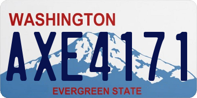WA license plate AXE4171