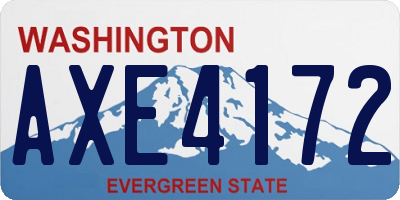WA license plate AXE4172