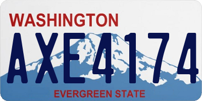 WA license plate AXE4174