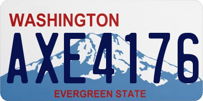WA license plate AXE4176