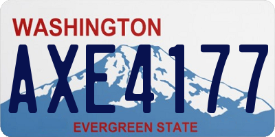 WA license plate AXE4177