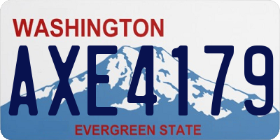 WA license plate AXE4179