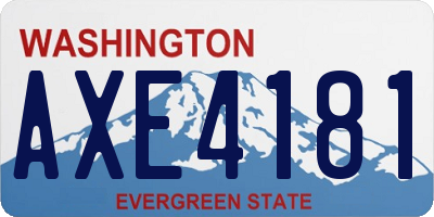 WA license plate AXE4181