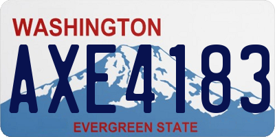 WA license plate AXE4183