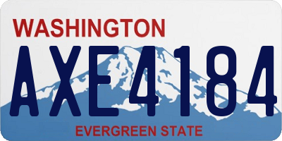 WA license plate AXE4184