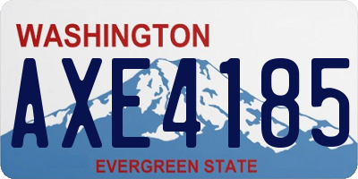 WA license plate AXE4185
