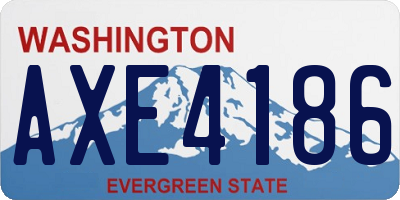 WA license plate AXE4186