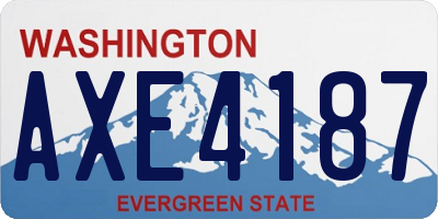 WA license plate AXE4187