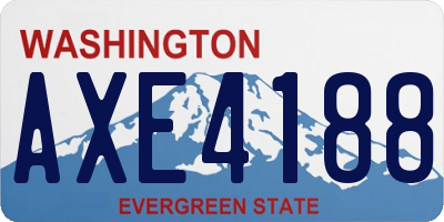 WA license plate AXE4188