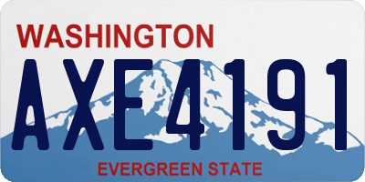 WA license plate AXE4191