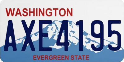 WA license plate AXE4195
