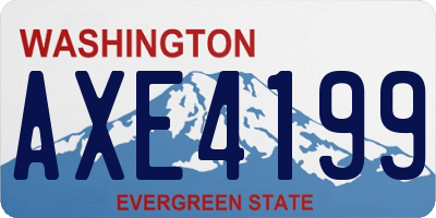 WA license plate AXE4199