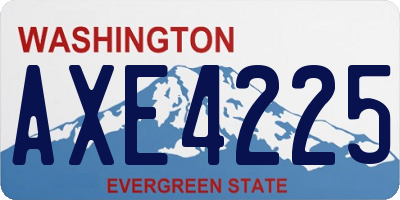 WA license plate AXE4225