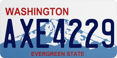 WA license plate AXE4229