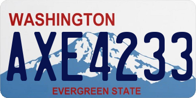 WA license plate AXE4233