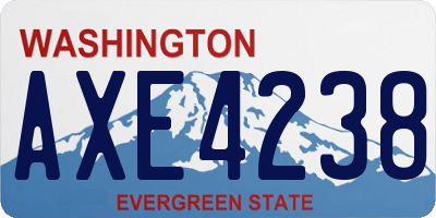 WA license plate AXE4238