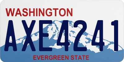 WA license plate AXE4241