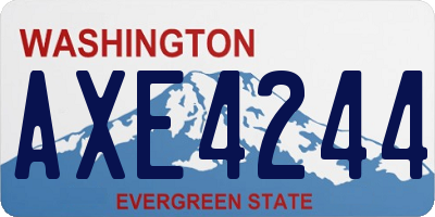 WA license plate AXE4244