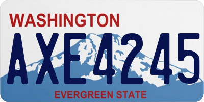 WA license plate AXE4245