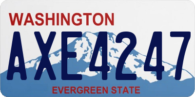 WA license plate AXE4247