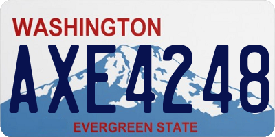 WA license plate AXE4248