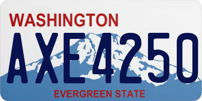 WA license plate AXE4250