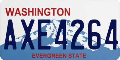 WA license plate AXE4264