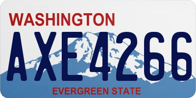 WA license plate AXE4266