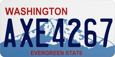 WA license plate AXE4267