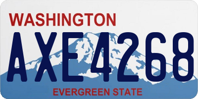 WA license plate AXE4268