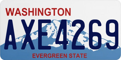 WA license plate AXE4269
