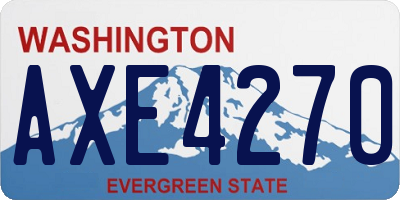 WA license plate AXE4270