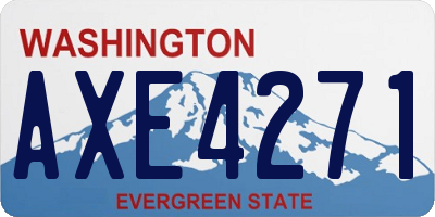 WA license plate AXE4271