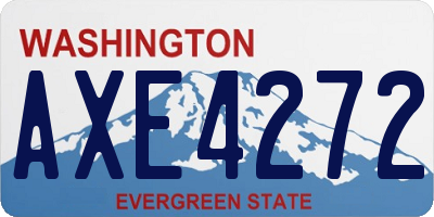 WA license plate AXE4272