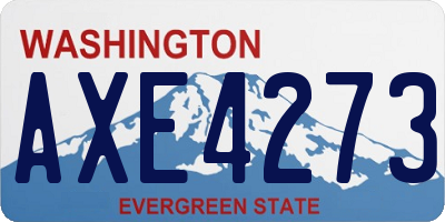 WA license plate AXE4273