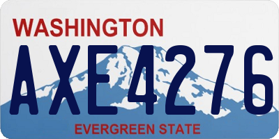 WA license plate AXE4276