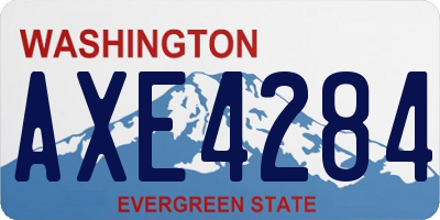 WA license plate AXE4284