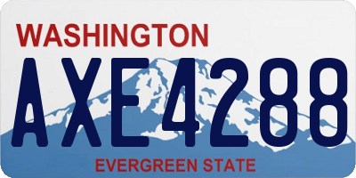 WA license plate AXE4288