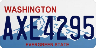 WA license plate AXE4295